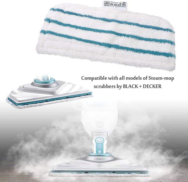 Hovico 4 قطع قطع غيار بديلة قابلة لإعادة الاستخدام منصات ممسحة مناسبة لـ True & Tidy STM-500 و STM-700 و STM-700A ملحقات مكنسة البخار، وغيرها من مكانس البخار، قابلة للغسل في الغسالة حتى 100 مرة - Image 5