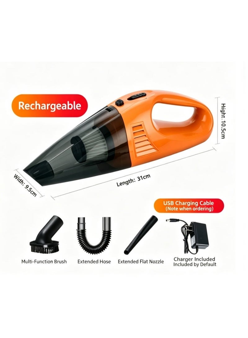 Handheld Cordless Car Vacuum Cleaner, High Power Rechargeable Wet & Dry - Image 2