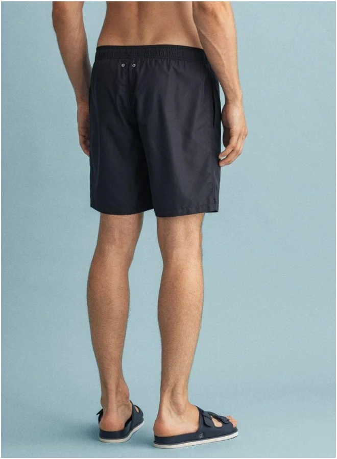 GANT Gant Long Cut Lightweight Logo Swim Shorts