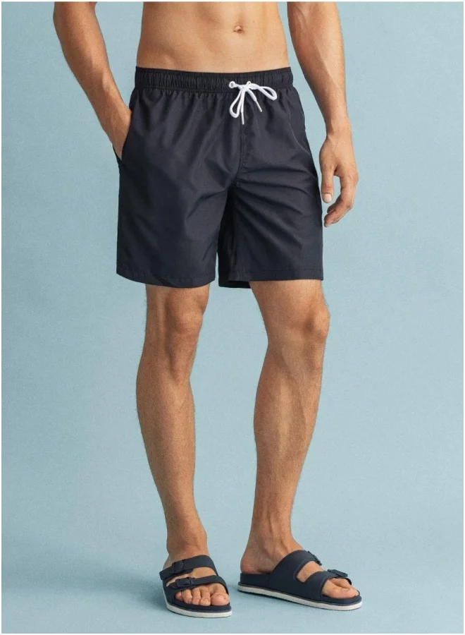GANT Gant Long Cut Lightweight Logo Swim Shorts