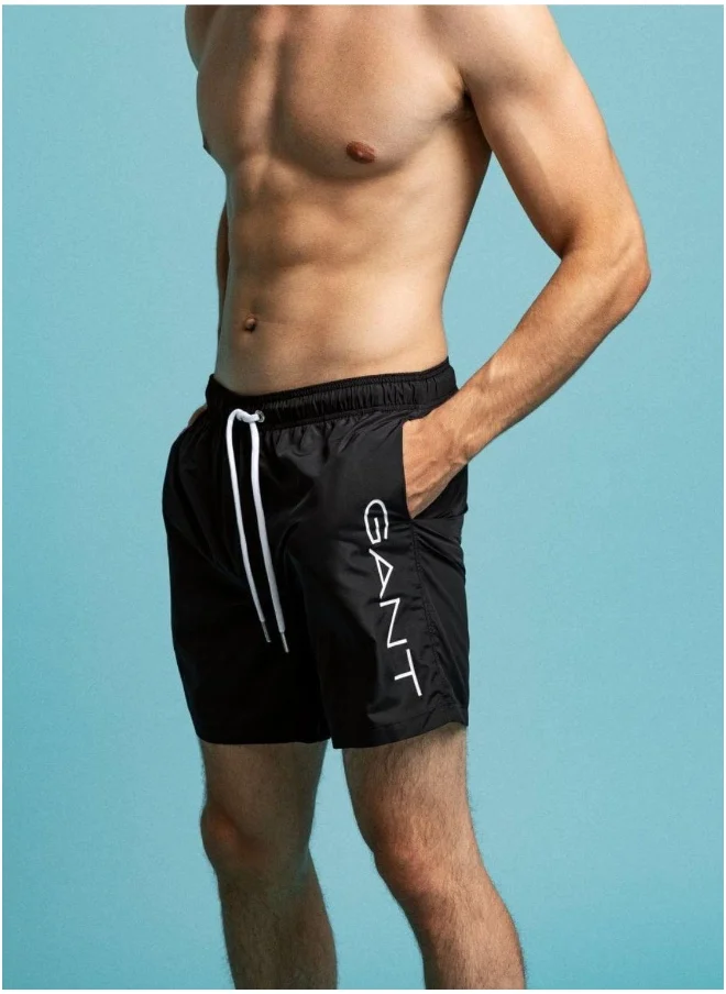 GANT Gant Long Cut Lightweight Logo Swim Shorts