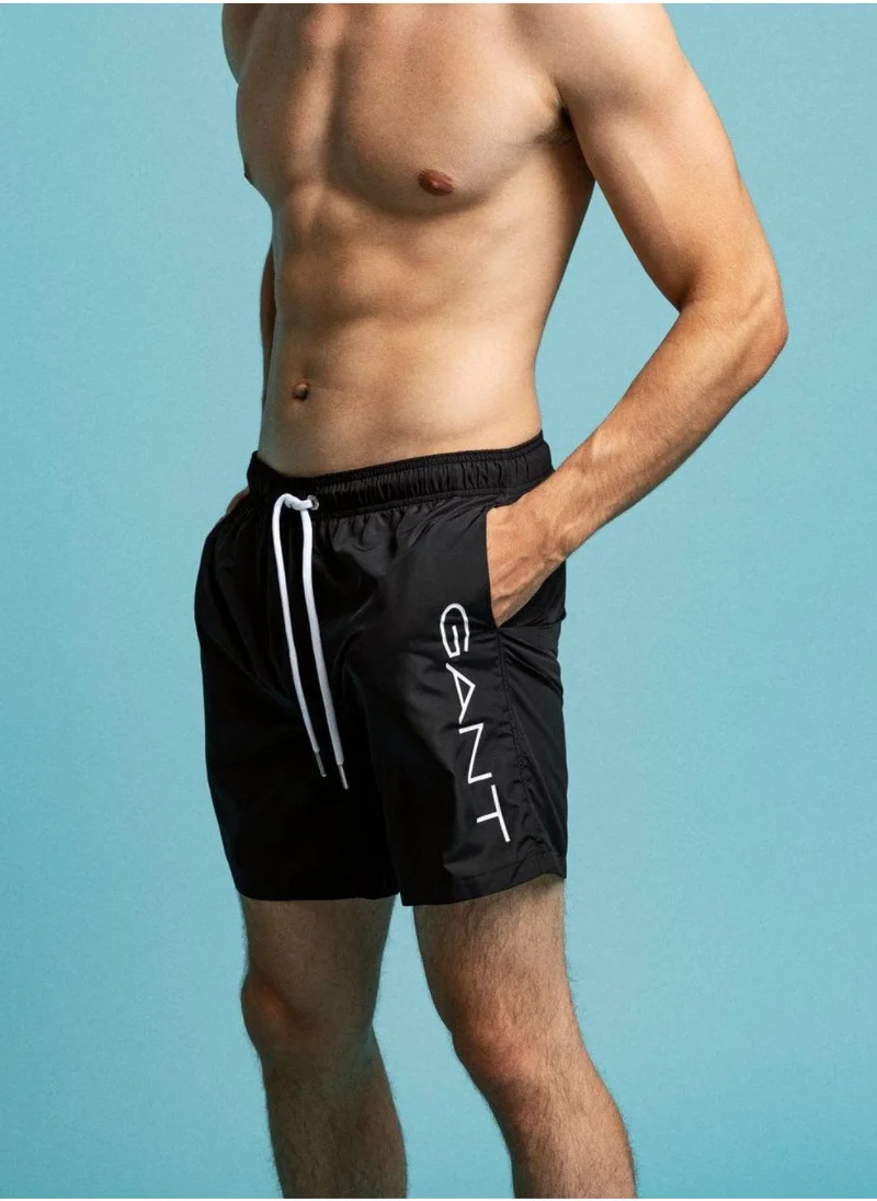 GANT Gant Long Cut Lightweight Logo Swim Shorts