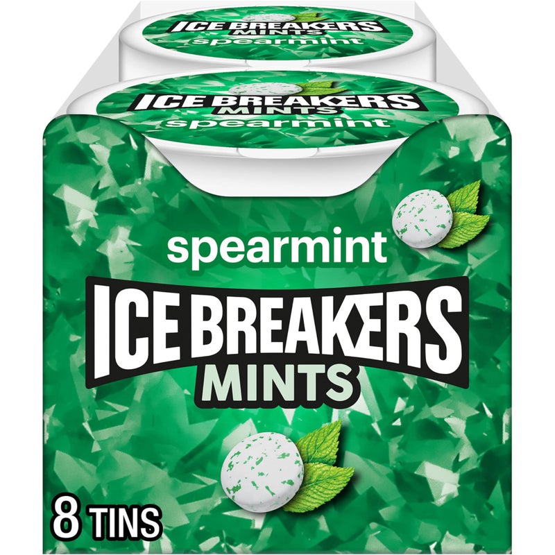 ICE BREAKERS Spearmint Sugar Free Mints Tins, 1.5 oz (8 Count) - Image 1
