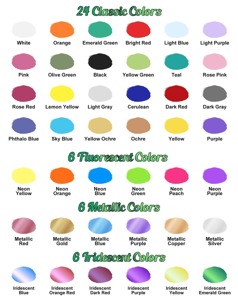 X ARTY HUB Airbrush Paint - 42 Colors with 4.05 Fl Oz Thinner, Iridescent, Neon and Metallic Air Brush Paints Acrylic Ready to Spray, Water-Based Painting Set for Artists Beginners - Image 2