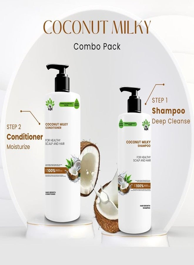 GIR Coconut Milky Shampoo - 1L & Conditioner - 1L - Combo - Special Coconut & Milk Formula - for strength & shine Hair - Image 5