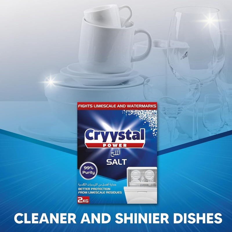 Cryystal Power Dishwasher Salt 2kg - 99.9% Purity for Limescale Protection - Image 4