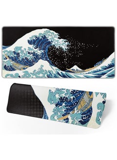 Generic Gaming Mouse Pad - Non-Slip Water-Resistant Rubber Base Computer Sea Wave Keyboard Mouse Mat,XL Large Anime Mouse Pad for Desk Computer Office Gaming 700*300*2MM  - Image 1