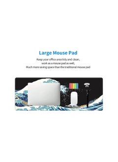 Generic Gaming Mouse Pad - Non-Slip Water-Resistant Rubber Base Computer Sea Wave Keyboard Mouse Mat,XL Large Anime Mouse Pad for Desk Computer Office Gaming 700*300*2MM  - Image 5