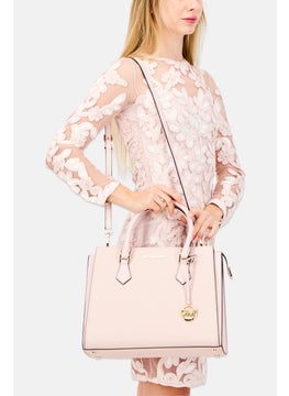 Michael Kors Women Brand Logo Satchel Bag 35 L x 27 H x 12 W cm, Pink  - Image 2