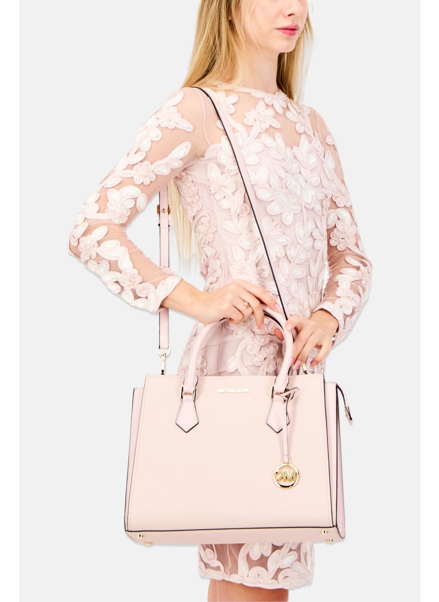 Michael Kors Women Brand Logo Satchel Bag 35 L x 27 H x 12 W cm, Pink  - Image 2