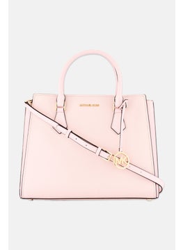 Michael Kors Women Brand Logo Satchel Bag 35 L x 27 H x 12 W cm, Pink  - Image 1