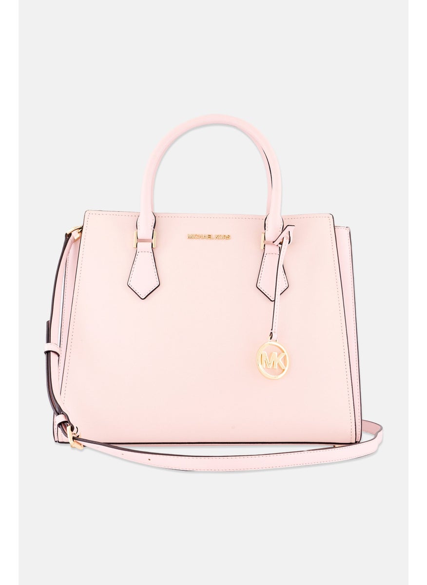 Michael Kors Women Brand Logo Satchel Bag 35 L x 27 H x 12 W cm, Pink  - Image 3