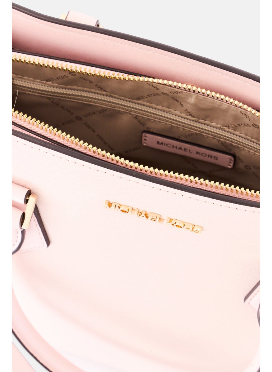 Michael Kors Women Brand Logo Satchel Bag 35 L x 27 H x 12 W cm, Pink  - Image 5