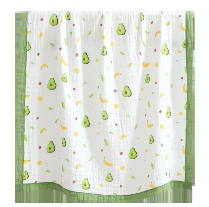 heartbury 100% Organic Cotton 6 Layer Ultra-Soft Muslin Blanket for Baby, Bath Towel for New Born Baby - 110X110 cm - (0-3 Years) (100 * 110Avocado) - Image 4