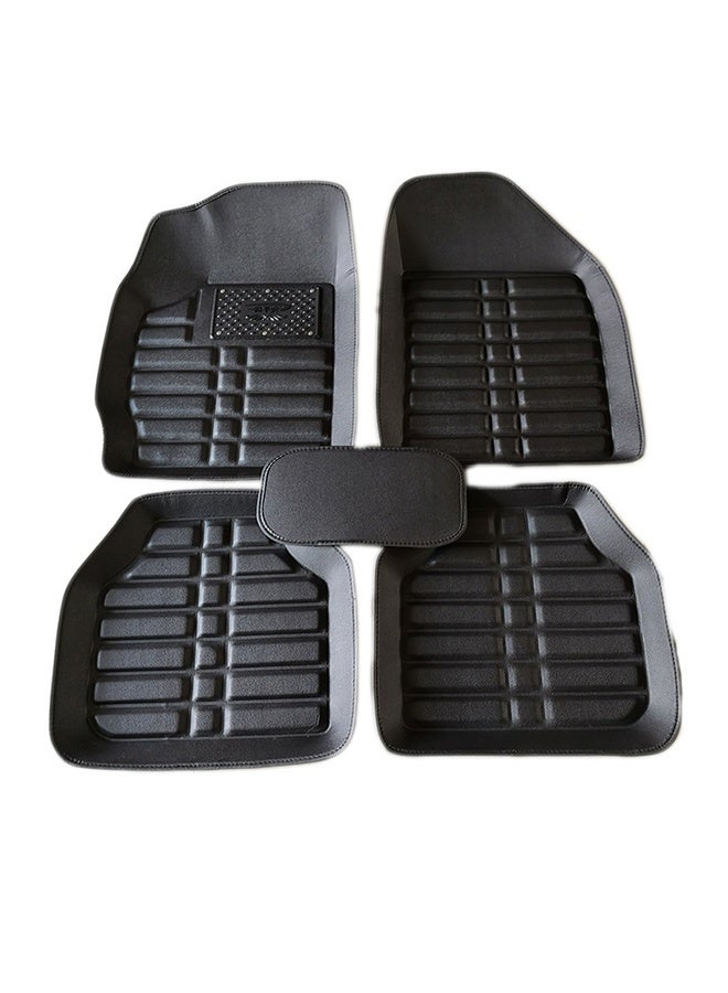 MLADEN 5Pcs/Set Leather Car Floor Mat Set for Cars SUVs and Trucks Waterproof Car Auto Floor Mats Semi Deep Dish Matting Car Floor Matting for All Weather - Image 3