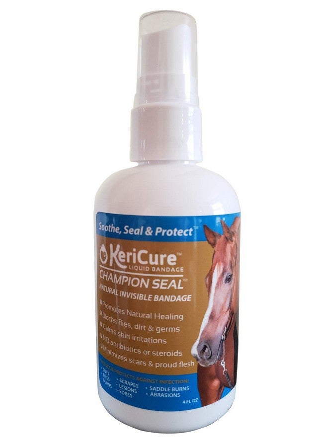 KeriCure Champion Seal Liquid Bandage for Horses, Livestock & Large Animals - 4oz Spray-On Wound Care - Waterproof, Non-Toxic, Hypoallergenic Formula - Made in USA - Image 1