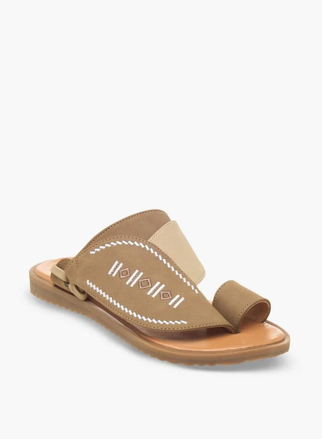 Al Waha Boys Slip-On Leather Arabic Sandals