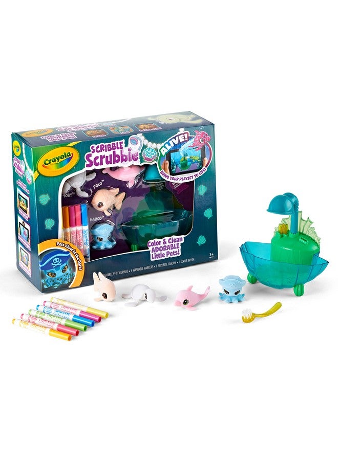 Crayola Scribble Scrubbie Glow Lagoon Pets Sea Animal Toys Gifts For For Boys & Girls 3+ - Image 3
