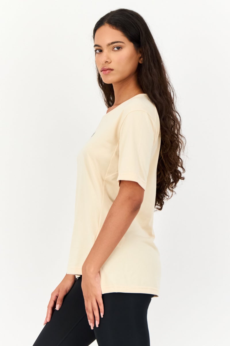 Adidas Terrex X Adidas Women Sportswear Fit Short Sleeve Outdoor Top, Cream - Image 2