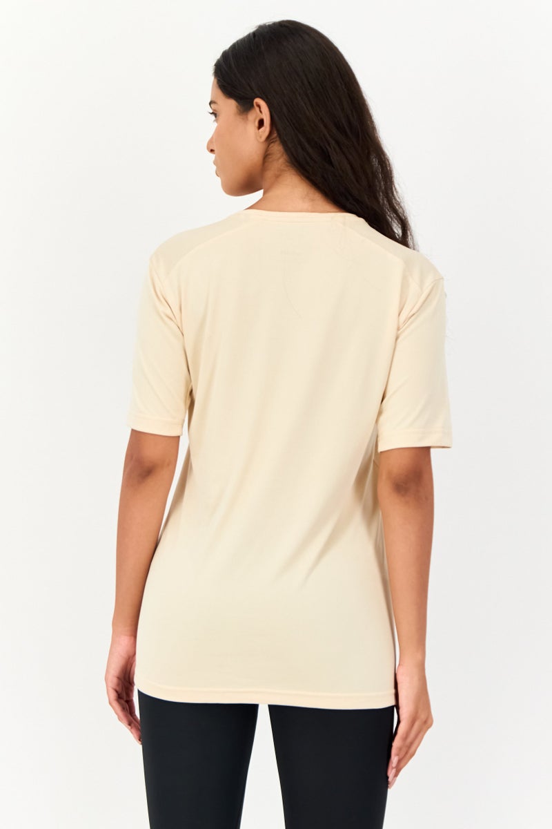 Adidas Terrex X Adidas Women Sportswear Fit Short Sleeve Outdoor Top, Cream - Image 3