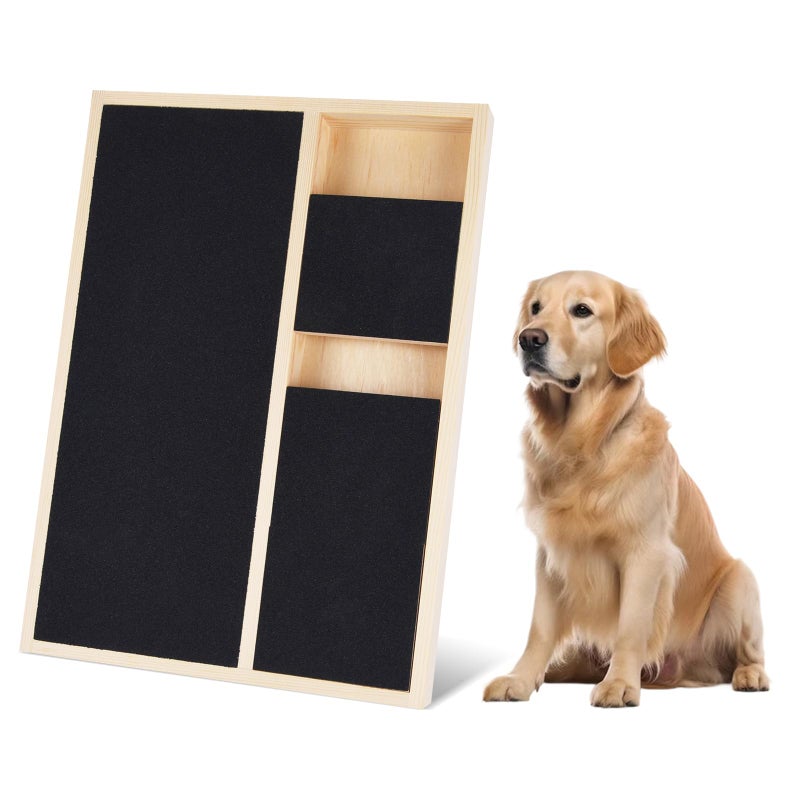Anicuta Dog Nail Scratch Board,Dog Nail Scratch Pad with Treat Box,Pet Nail File Toy Can Trim Pet Nails Naturally, Use A Special Scratching Board for Large Dogs - Image 1