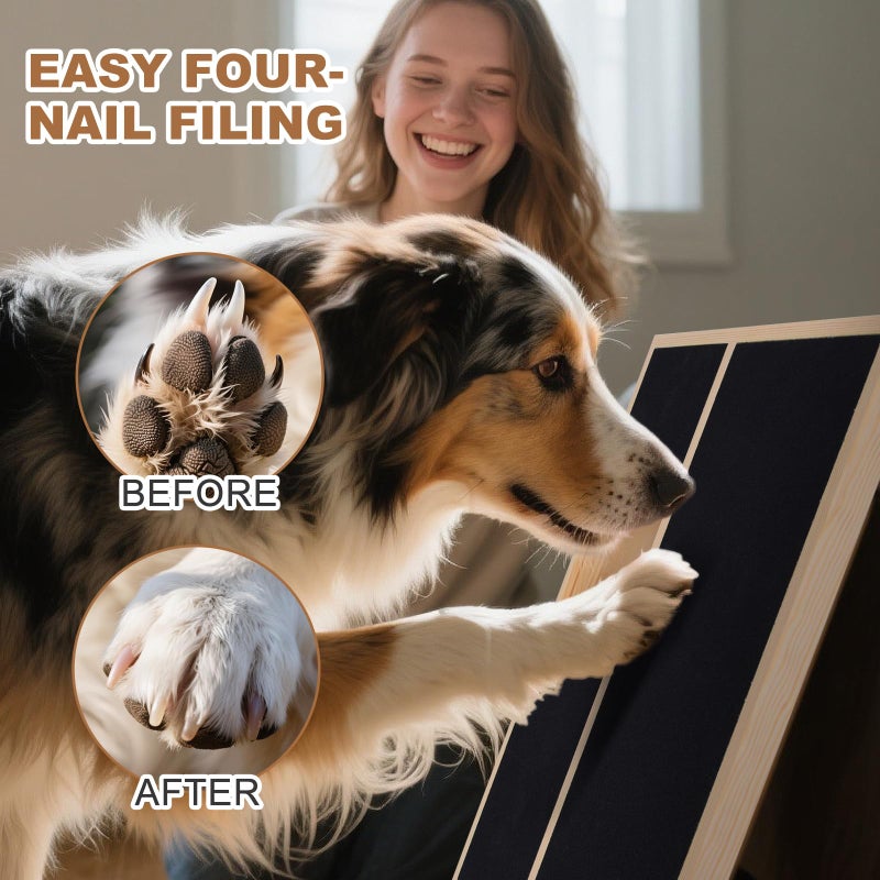 Anicuta Dog Nail Scratch Board,Dog Nail Scratch Pad with Treat Box,Pet Nail File Toy Can Trim Pet Nails Naturally, Use A Special Scratching Board for Large Dogs - Image 4
