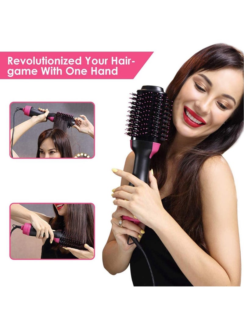 إلترازون One-Step Hair Dryer Comb, 2-In-1 Multifunctional Negative Ion Straightener Curler Curling Brush Hot Air Comb Auto Rotating Hair Styler Tool for All Hair Types (us plug) - Image 3