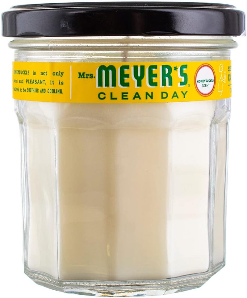 Mrs. Meyer's Aromatherapy Candle, 35 Hour Burn Time, Made with Soy Wax and Essential Oils, Honeysuckle, 7.2 Oz, Pack of 2 - Image 2