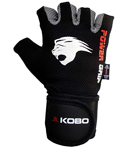 Kobo WTG-08 Weight Lifting Gym Gloves (Imported) (Grey) (XL) - Image 2