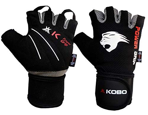 Kobo WTG-08 Weight Lifting Gym Gloves (Imported) (Grey) (XL) - Image 1