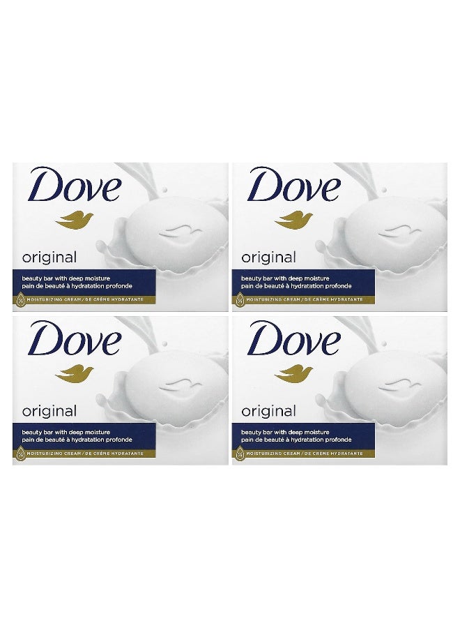 Dove, Beauty Bar Soap with Deep Moisture, Original, 4 Bars, 3.75 oz (106 g) Each - Image 1
