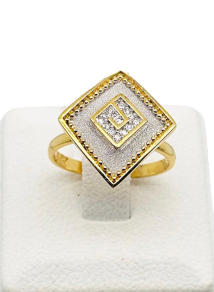 بي تي سي إيلا - خاتم فضة مطلي بالذهب (SIL0538) - Image 2