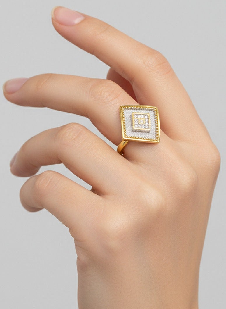 بي تي سي إيلا - خاتم فضة مطلي بالذهب (SIL0538) - Image 1