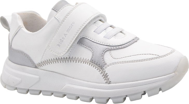 Kids A More Veronica Single Velcro Girls Sneakers White10  - Image 1