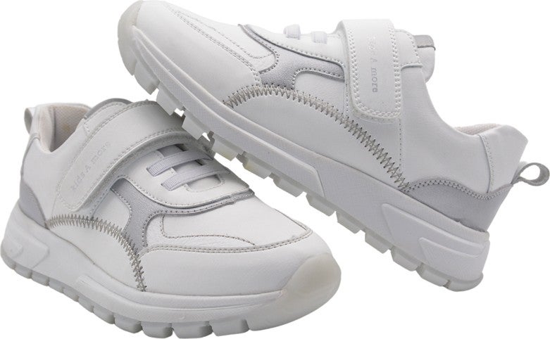 Kids A More Veronica Single Velcro Girls Sneakers White10  - Image 4