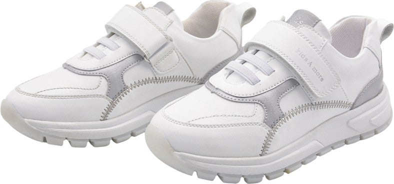 Kids A More Veronica Single Velcro Girls Sneakers White10  - Image 2