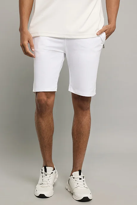 أر أند بي Solid Shorts with Drawstring Waist