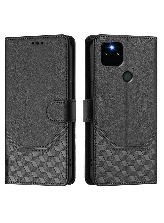 S-TOP Case For Google Pixel 5a 5G Honeycomb Embossing RFID Leather Phone Case - Image 2