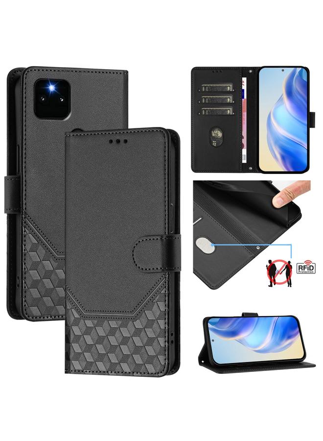 S-TOP Case For Google Pixel 5a 5G Honeycomb Embossing RFID Leather Phone Case - Image 1