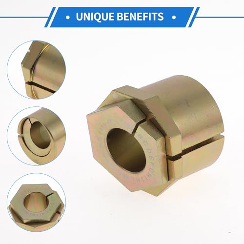 VekAuto 1 Pc Camber Caster Alignment Bushing Compatible for Ford F-250 F-350 Super Duty 2005-2023, Durable Metal Gold Tone - Image 3