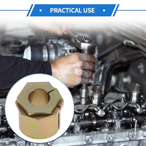 VekAuto 1 Pc Camber Caster Alignment Bushing Compatible for Ford F-250 F-350 Super Duty 2005-2023, Durable Metal Gold Tone - Image 2