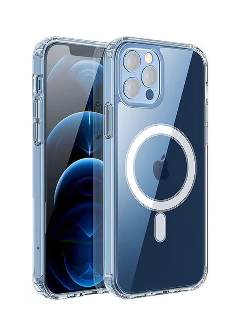 For iPhone 13 Pro Max Absorption MagSafe/Wireless Charging Case Cover Transparent - Image 1