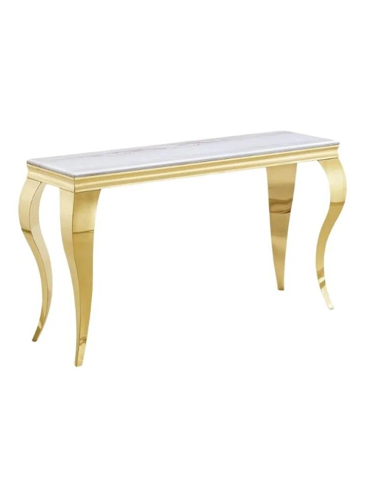 Generic Modern Console Table with Marble Top and Steel Frame – Unique Design 