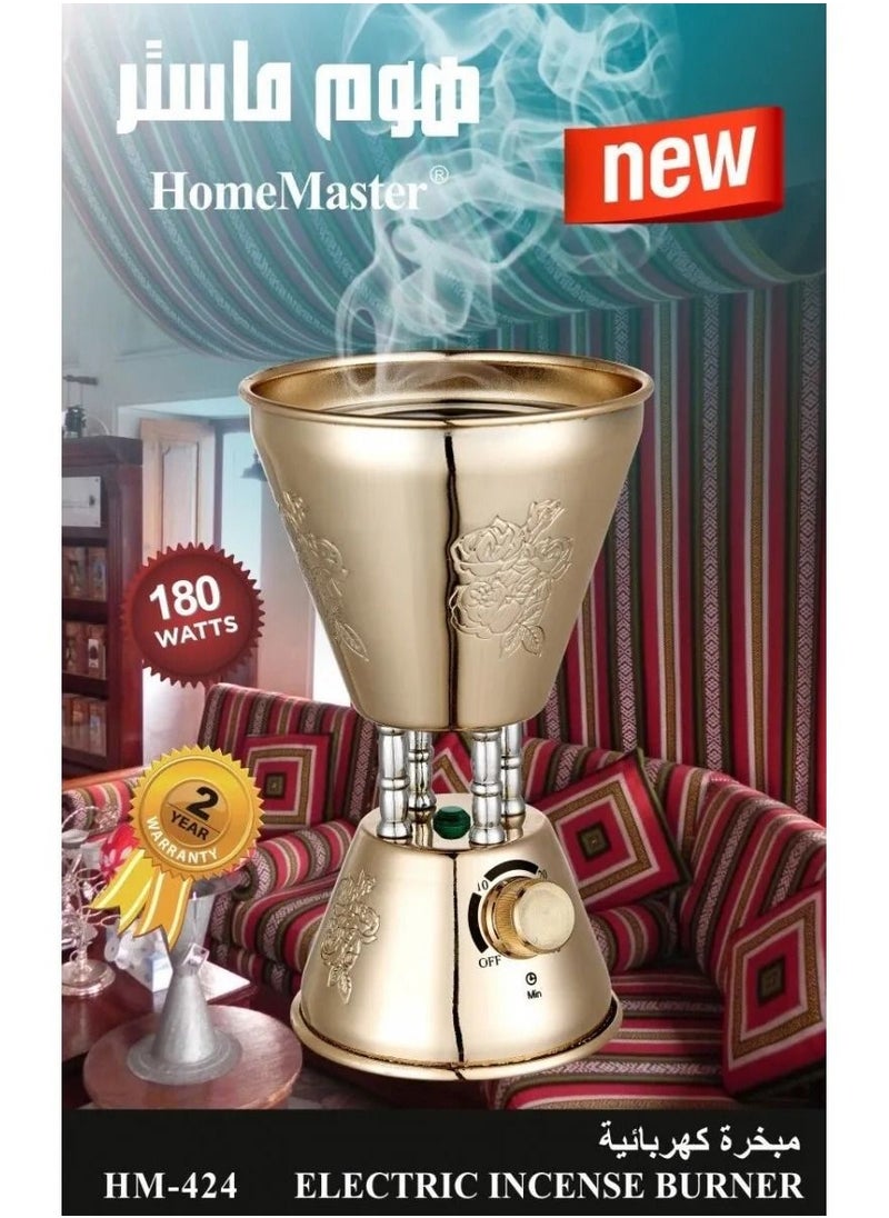 هوم ماستر مبخرة كهربائية استيل ذهبي هوم ماستر 180واط HM-424  - Image 2