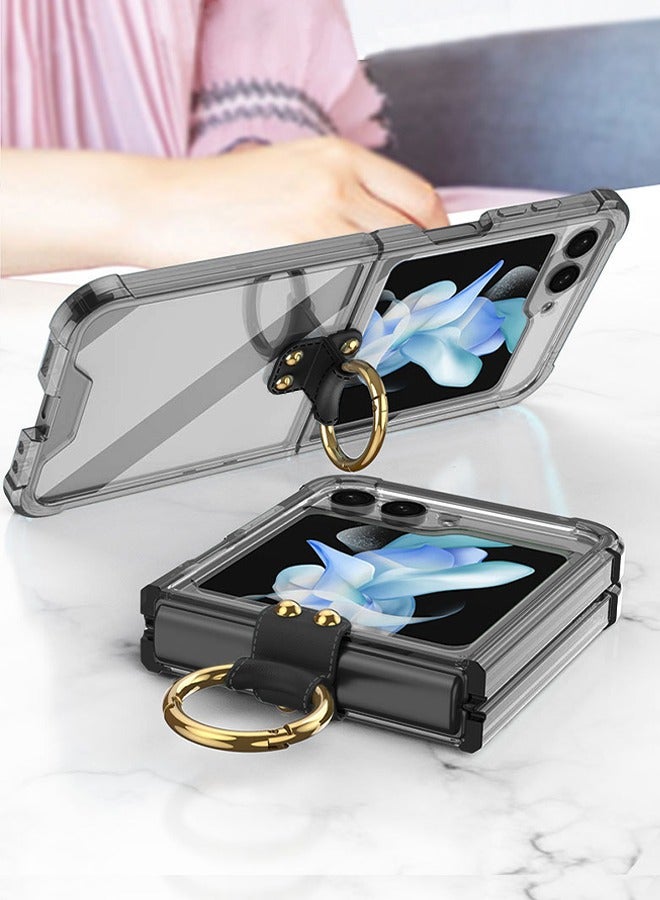 Clear Case for Samsung Galaxy Z Flip 5 Black - Image 4