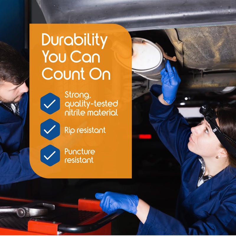 Inspire Nitrile Gloves Medical Examination | The Original Quality Stretch Cobalt Blue | 4.5 Grade Disposable Latex Free Doctors,EMT, Food Service, Cleaning, Janitorial, Household, Hospitals and More - Image 3