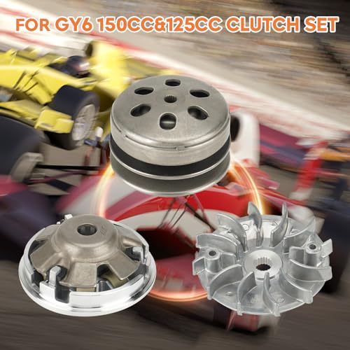 SEHNSUCHT Fit for Gy6 150cc High Performance Clutch Set, Racing Scooter Variator,Fit for Gy6 125cc/150cc, for 152QMI/157QMJ Engine Scooter ATV, Including Variator and Clutch Assembly with 743 belt - Image 4