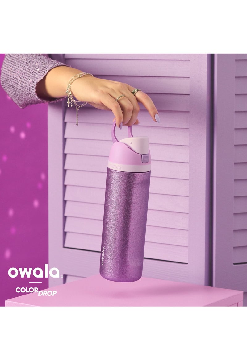 Owala - 24 Oz. Owala FreeSip Stainless Steel Water Bottle in So Eggstra - Image 1