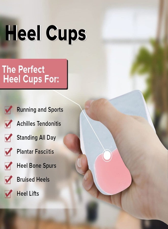 Dr.Foot Dr Foot Gel Heel Cups Pair | Cushion & Soft Heel Pads For Heel Pain, Plantar Fasciitis, Ankle Pain & Achilles Pain | All Day Comfort & Shock Absorbing Support | For Women- 1 Pair (Pack of 3) - Image 2