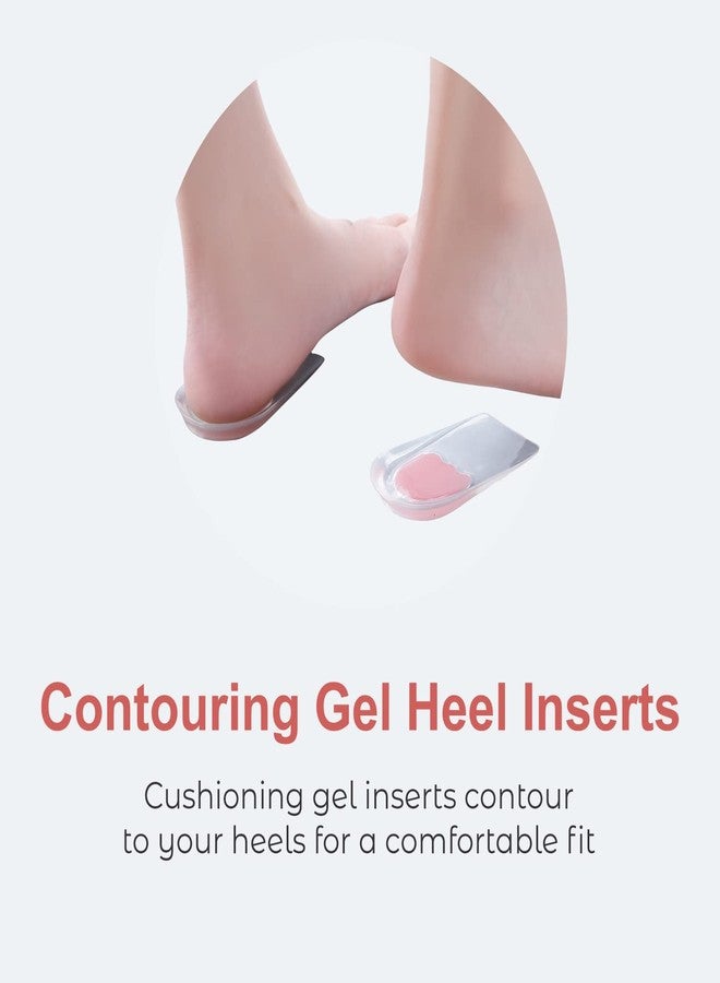 Dr.Foot Dr Foot Gel Heel Cups Pair | Cushion & Soft Heel Pads For Heel Pain, Plantar Fasciitis, Ankle Pain & Achilles Pain | All Day Comfort & Shock Absorbing Support | For Women- 1 Pair (Pack of 3) - Image 4